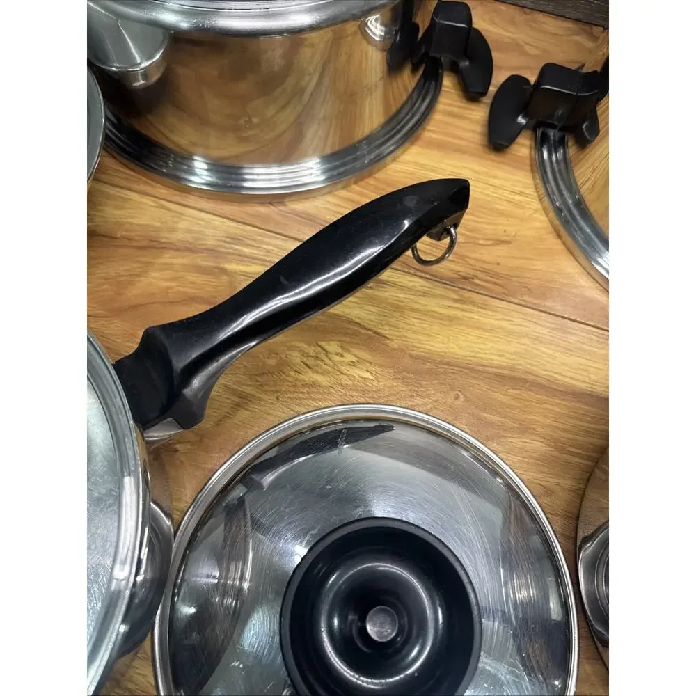 Townecraft Chefs Ware Cookware 8 Piece Set Multi Ply Core T304 Stainless Steel